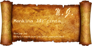 Menkina Jácinta névjegykártya